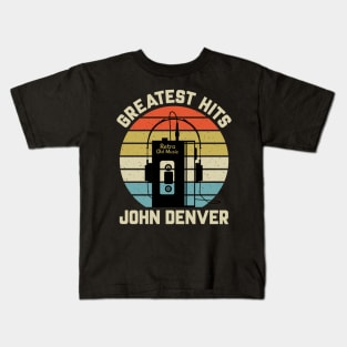 Greatest Hits John Retro Walkman Denver Vintage Art Kids T-Shirt